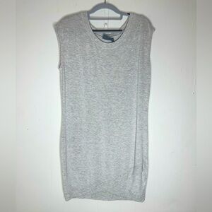 Athleta Gray Energy Cozy Lounge Dress Heather Gray Mini Dress Size Medium